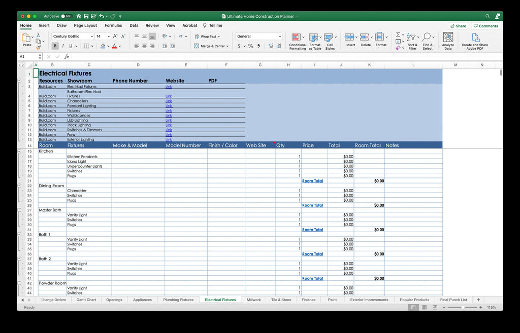 The Ultimate Home Construction Planner - Custom Home Edition