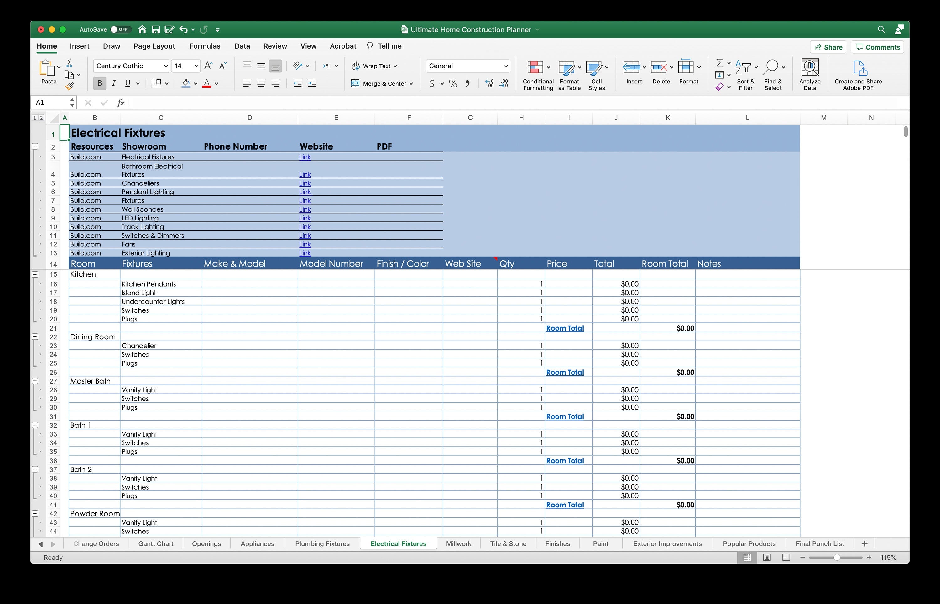 The Ultimate Home Construction Planner - Custom Home Edition