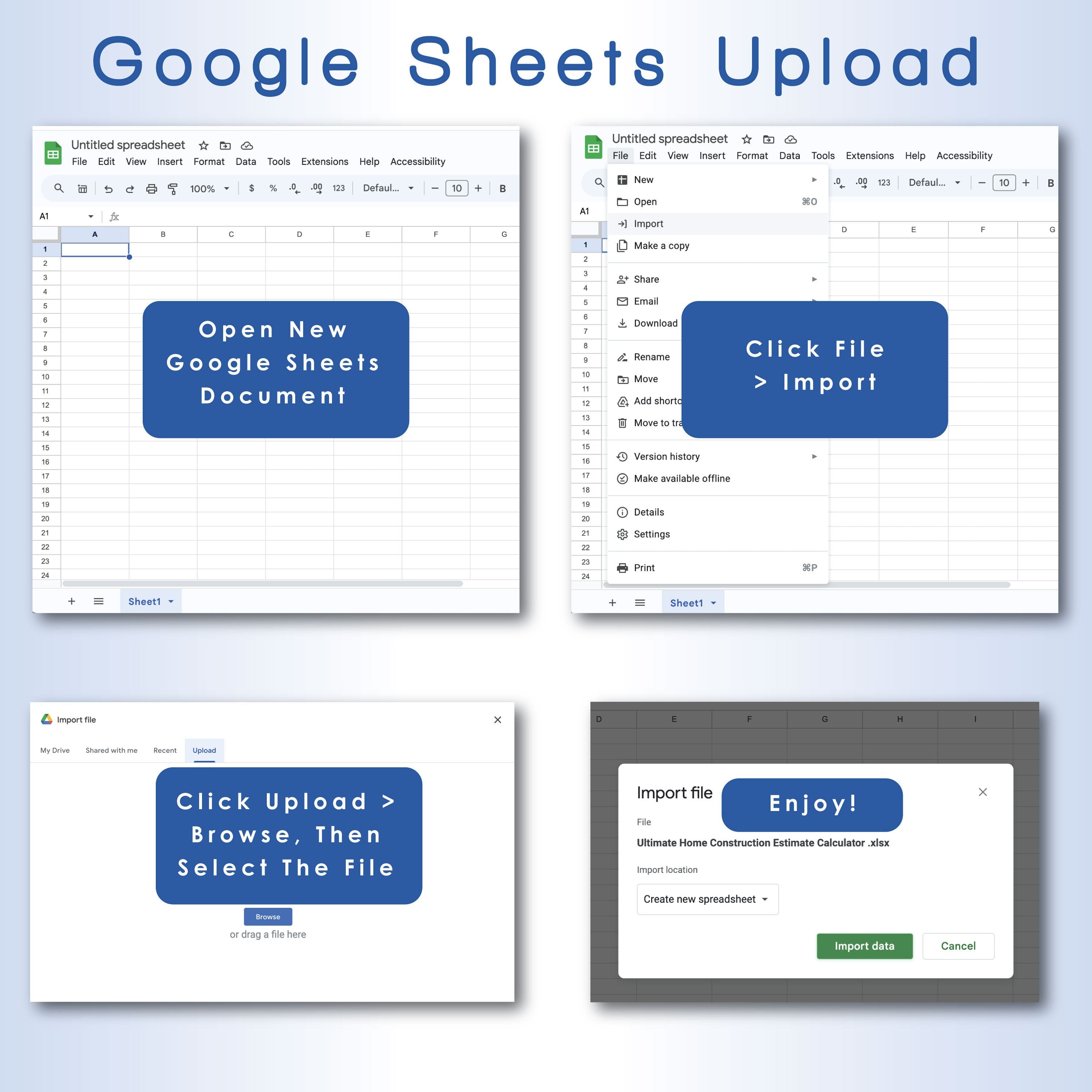 Construction Estimate Calculator Pro, Digital Printable Estimate Builder Template, Contractor Estimate Spreadsheet & Project Management